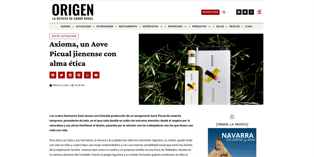 Axioma artículo revista Origen